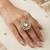 White color kundan ring featuring graceful traditional jewelry appeal