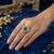 Green color kundan ring with elegant handmade ethnic jewelry appeal