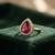 Dark pink color kundan ring featuring elegant traditional designer style