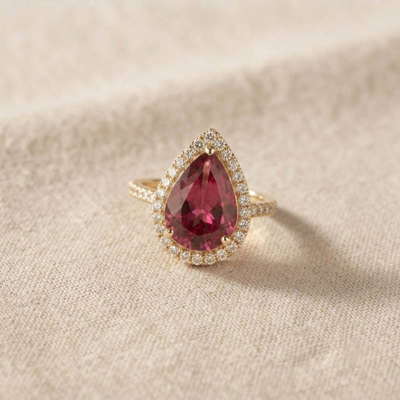 Red color kundan ring featuring graceful handmade festive jewelry appeal