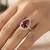 Red color kundan ring featuring graceful handmade festive jewelry appeal