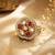 Purple color kundan ring featuring premium handmade traditional style
