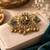Green & rani color matte gold plated kashmiri ring with traditional designer appeal