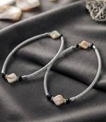 Multi color oxidised anklet with vibrant traditional patterns and stylish indian ethnic jewellery appeal