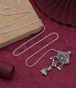 Pink & green color oxidised kamarband with elegant traditional ethnic jewellery design