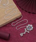 Pink & green color oxidised kamarband with stylish festive waist jewellery appeal