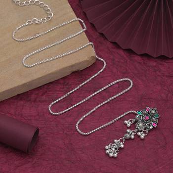 Pink & green color oxidised kamarband with beautiful traditional ethnic jewellery style 1