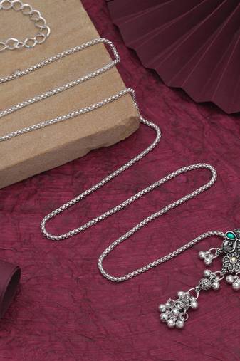 Pink & green color oxidised kamarband with beautiful traditional ethnic jewellery style