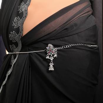 Pink & green color oxidised kamarband with graceful traditional waist jewellery design 2