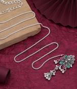 Pink & green color oxidised kamarband with beautiful festive traditional jewellery style