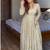 Off white embroidery silk blend full stitched anarkali suit