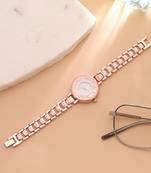 White color rose gold watch for girls & women