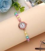 Rose gold plated watch for girls & women with designer look