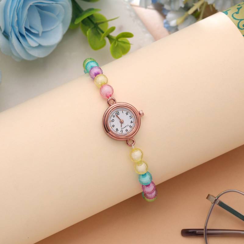Rose gold plated watch for girls & women with designer look