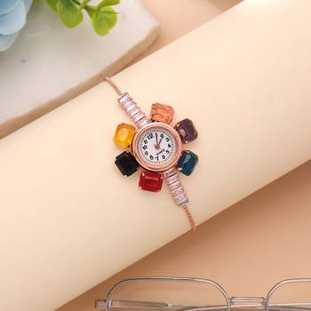 Rose gold plated watch for girls & women with designer dial 1