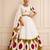 White Navratri Cotton Lehenga Choli with Dupatta