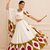 White Navratri Cotton Lehenga Choli with Dupatta