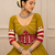 Mustard Navratri Cotton Hand Work Mirror Lehenga Choli