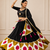Black Navratri Cotton Lehenga Choli with Dupatta