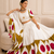 White Navratri Cotton Lehenga Choli with Dupatta