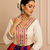 Off White Navratri Cotton Gamthi Mirror Work Kediyu Lehenga
