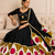Black Navratri Cotton Lehenga Choli with Dupatta