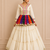 Off White Navratri Cotton Gamthi Mirror Work Kediyu Lehenga