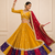 Mustard Navratri Fox Georgette Lehenga Choli with Vintage Dupatta