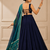 Blue Navratri Reyon Lehenga Choli with Mirror Lace Work