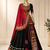 Navratri Black Kutchi Embroidery Lehenga Choli with Bandhej Dupatta