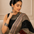 Black Navratri Reyon Lehenga Choli with Mirror Lace Work