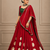 Navratri Red Bandhej Lehenga Choli with Gotta Work & Dola Silk Blend Blouse