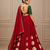Navratri Red Bandhej Lehenga Choli with Gotta Work & Dola Silk Blend Blouse