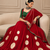Navratri Red Bandhej Lehenga Choli with Gotta Work & Dola Silk Blend Blouse