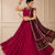 Wine Navratri Reyon Lehenga Choli with Mirror Lace Work
