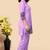 Levender color embroidered cotton slub cord set