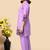 Levender color embroidered cotton slub cord set