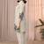 Cream color embroidered cotton slub cord set