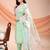 Pista color embroidered art silk festival wear kurti set 
