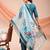 Green color embroidered art silk festival wear kurti set 