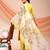 Lemon color embroidered art silk festival wear kurti set 
