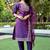 Wine color embroidered art silk party wear kurti set