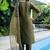 Mehendi color embroidered art silk party wear kurti set