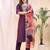 Wine color embroidered art silk party wear kurti set full stitched.