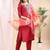 Maroon color embroidered art silk party wear kurti set 