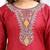 Maroon color embroidered art silk party wear kurti set 