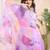 Lavender color embroidered art silk party wear kurti set 