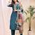 Green color embroidered art silk party wear kurti set 