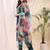Green color embroidered art silk party wear kurti set 