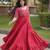 Maroon kora cotton with multi thread embroidered and real mirror work navratri gown